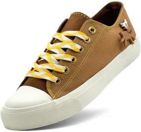 Womens Mens Canvas Sneakers Low Top Shoes for Women Men Classic Lace Up Canvas Sneakers Fashion Walking Running Sneakers Casual Tennis Shoes Lightweight Comfortable