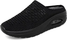 Women's Mules & Clogs with Arch Support Mules for Women 2025 Comfortable Orthopedic Walking Slip On Sneakers Garden Shoes Summer Platform Sandals Breathable Slippers Closed Toe Slides Lightweight