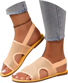 Women's Summer Flat Sandals Casual Comfortable Flip Flops Beach Walking Shoes for Outdoor Vacation Travel