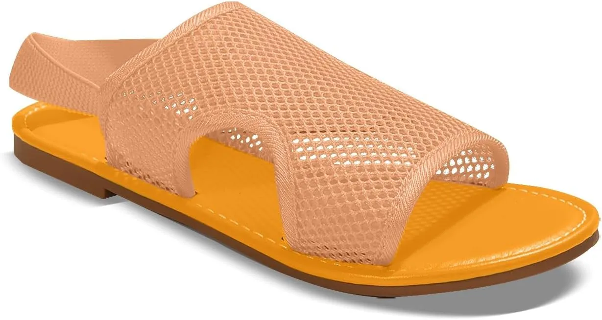 Women's Summer Flat Sandals Casual Comfortable Flip Flops Beach Walking Shoes for Outdoor Vacation Travel