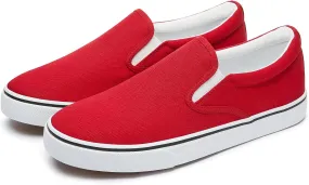 yageyan Mens Slip on Sneakers Loafers Shoes Canvas Black Shoes Canvas Blue Casual Fashion Shoes