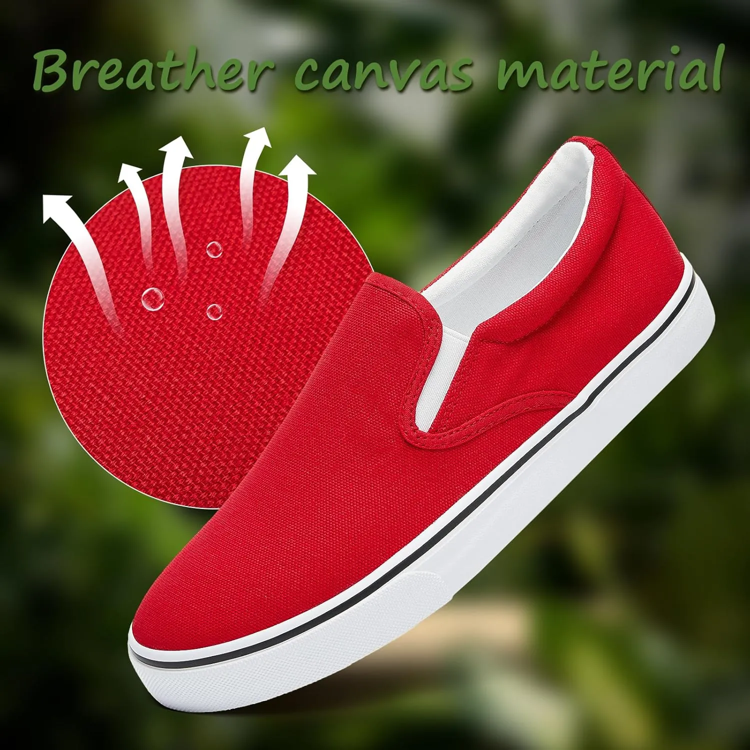 yageyan Mens Slip on Sneakers Loafers Shoes Canvas Black Shoes Canvas Blue Casual Fashion Shoes
